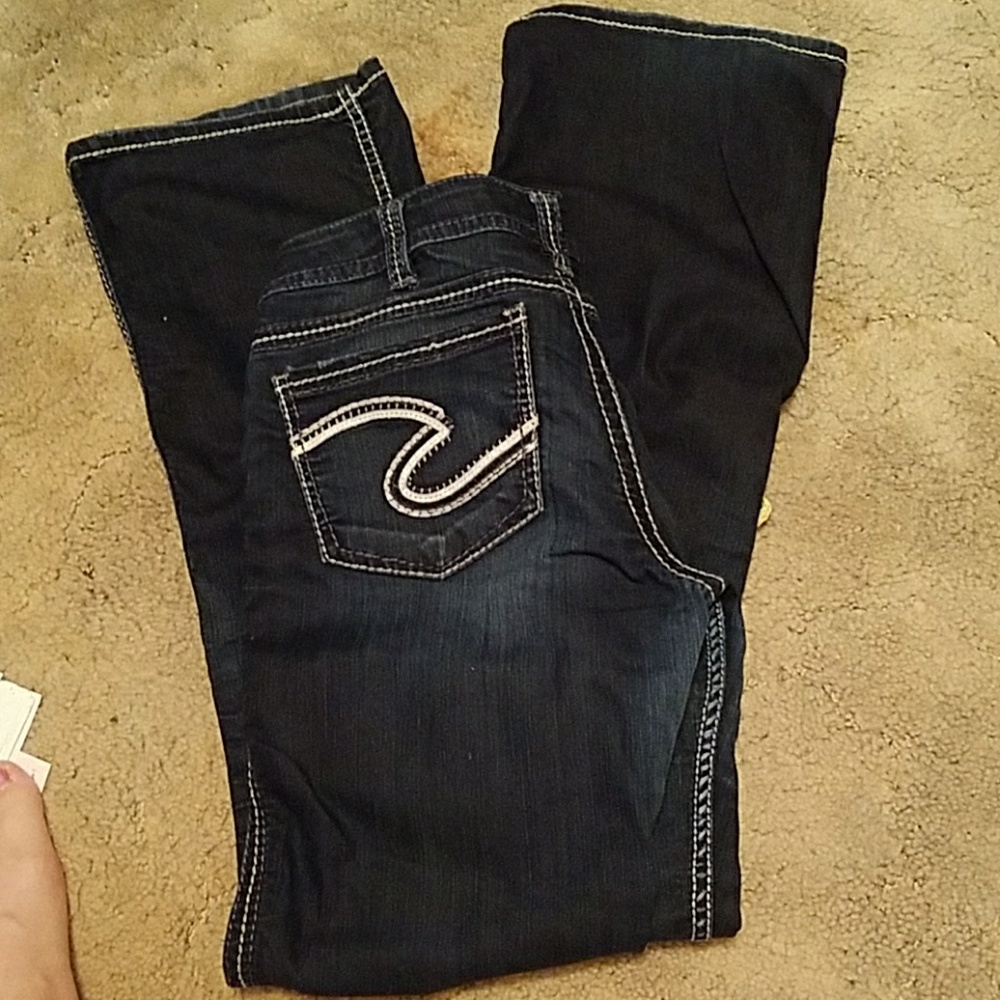 silver bootcut jean
